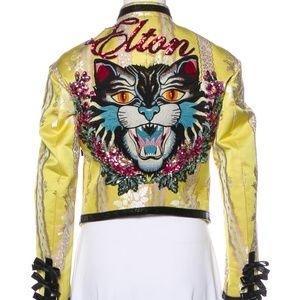 Gucci Embroidered Jacquard Elton Jacket w/ Tags